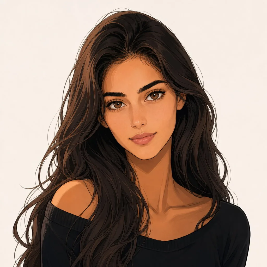 The same AI-generated character drawn in an anime style