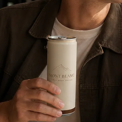 Close crop of the product photo at 100%, showing the same label text and logo as the upload